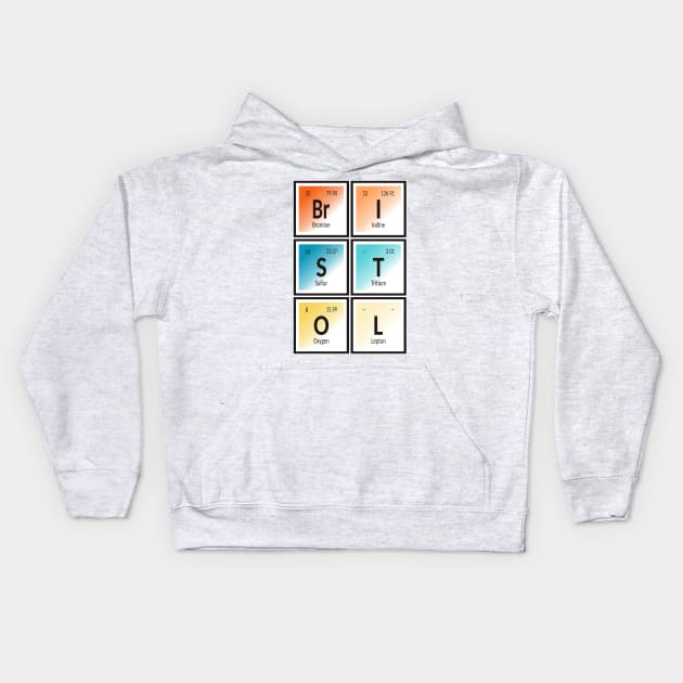 Bristol City | Periodic Table Kids Hoodie by Maozva-DSGN
